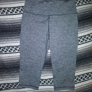 🆕VS | VS Knockout Cropped Heathered Grey & Pink Leggings Size Medium
